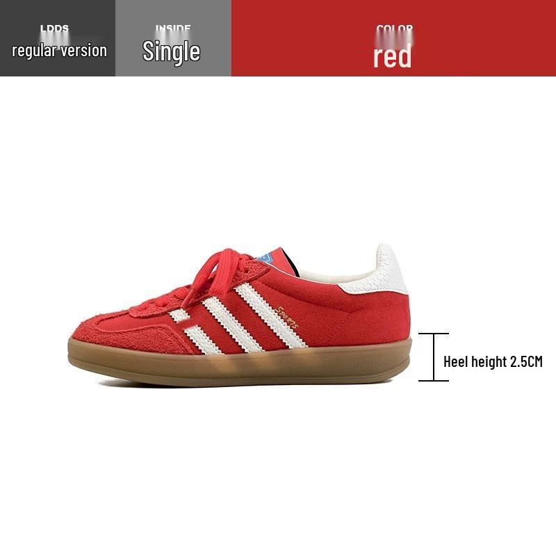 

Женские 2024 Красная Кожа Коровы Немецкие Тренировочные Туфли - Колорблок, На шнуровке, С круглым носком Повседневные Кроссовки 34