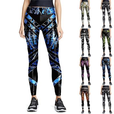 Damskie Messy Tree Branches Prints Elastyczne legginsy do jogi Fitness Running Gym Sports Active Pants