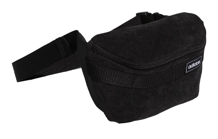 adidas Zip Closure Corduroy Sling Bag, Fanny Pack Regular Unisex Black GE1226