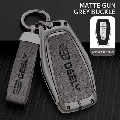 Alloy Car Key Cover Case for Geely Coolray X6 Geometry C Emgrand Global Kulrey Hawk GX7 Okavango Smart Remote Car Accessories