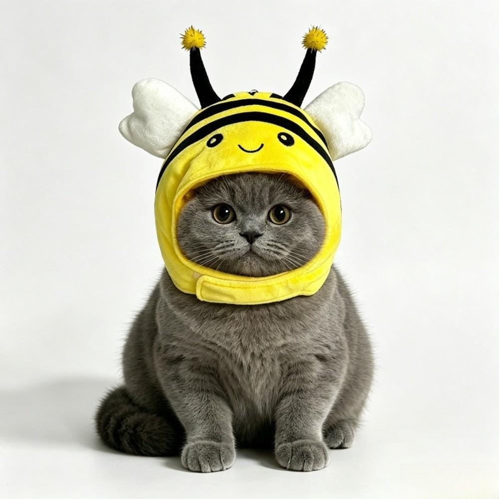 Adjustable Cute Whale Pet Hood Soft Plush Kitten Cosplay Headgear Holiday Party