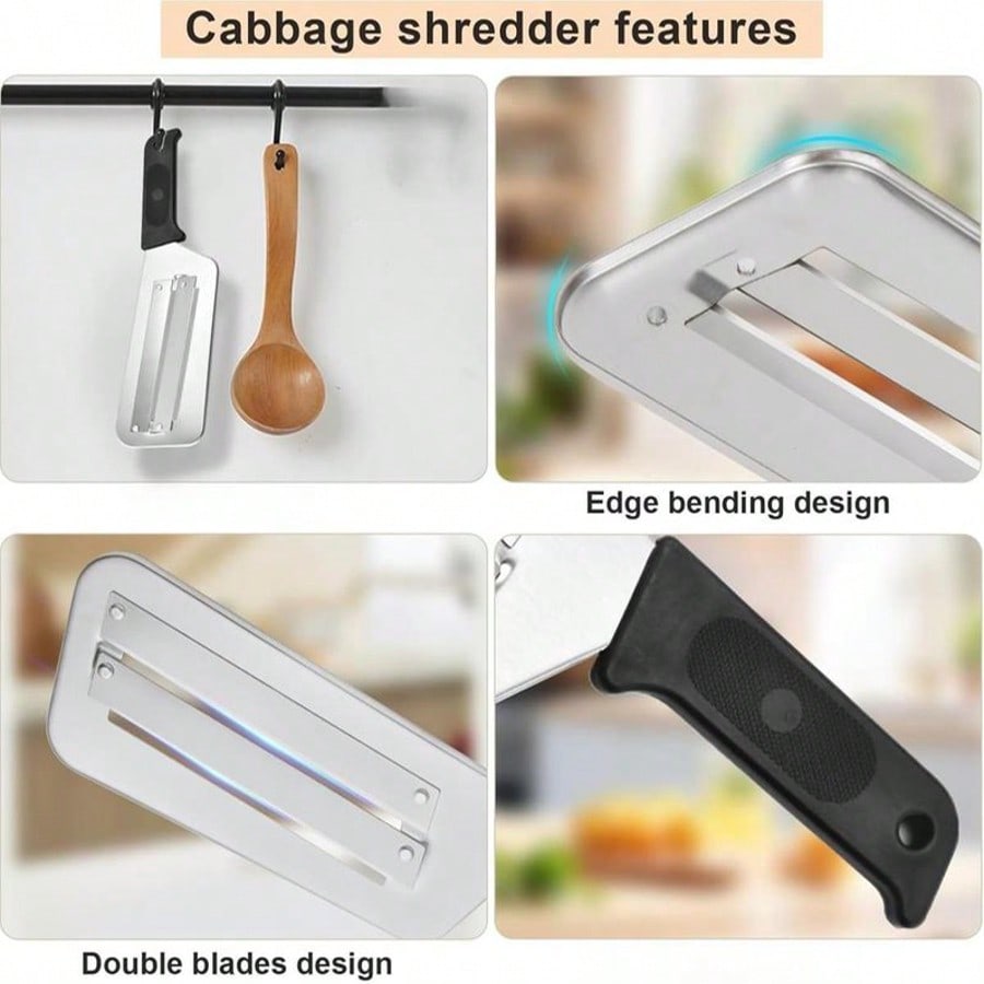 Stainless Steel Slicer Cabbage Double Grater Household Fruit Vegetable Cutting Knife Multi-functional Fish Scale Cleaner Knive