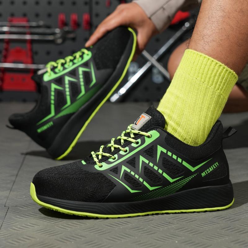 Plus Size 39- 48 Lightweight Men's Safety Shoes Anti-smash Anti-puncture Work Sneakers Steel Toe Shoes Protective Safety Boots