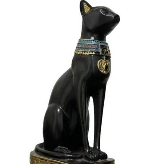 Creative Egyptian Lucky Cat Resin Ornament for Home Decor