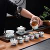 Chaxun Silver Kung Fu Tea Set with Lotus Design