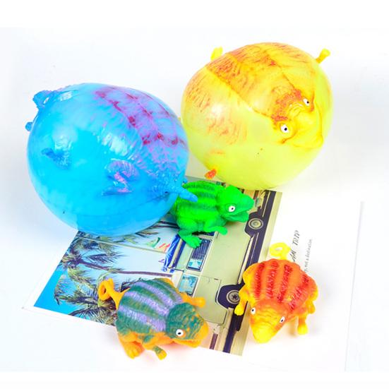 Inflatable Dinosaur Balloon Toy TPR Blow-Up Novelty Animal Balloon for Party Pranks Outdoor Play Safe Expands Up to 40cm Fun Gift for Kids Adult