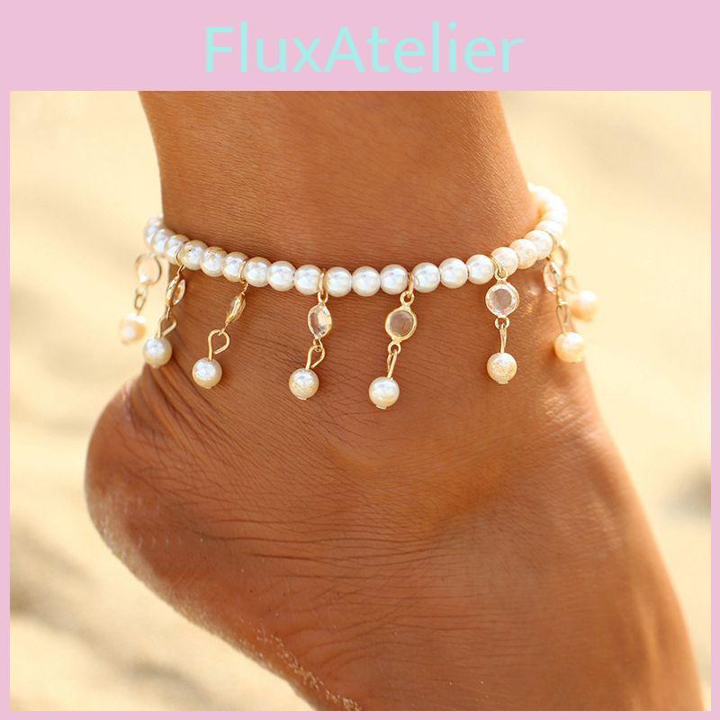 Female Minimalist Toe Chain With Adjustable Elastic Band For Vacation Beach