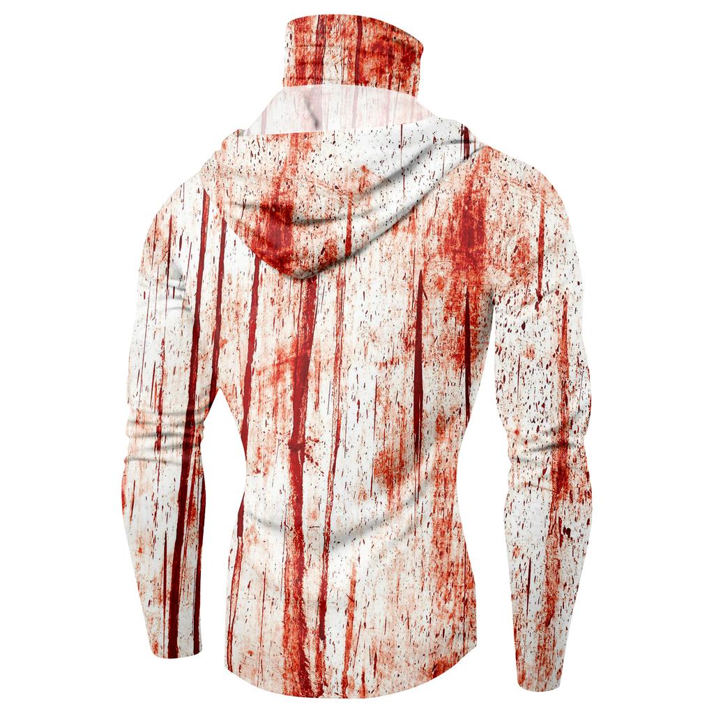 Men's Quick Dry Long Sleeve Sun Hoodie for Fishing Gym Running