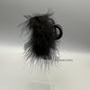Ostrich Feather Ponytail Claw Clip: Fashionable 8cm Accessory for Autumn/Winter Half-Up Hairstyles, Adds Volume