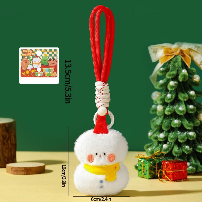 Christmas Decorations 2025 Christmas Doll Pendants Cute Elk Santa Claus Keychains Accessories Party Favors New Year Gifts