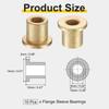 uxcell 10pcs Flange Sleeve Bearing Inner Diameter 6mm x Outer Diameter 10mm x Length 12mm Self Lubricating Sintered Bronze Bushings