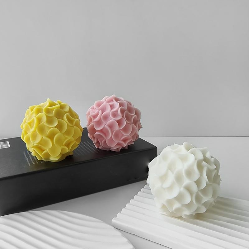 Flower Shaped Candle Mold Aromatherapy Soap Mould Resin Epoxy Mould Plaster Ornament for Birthdays and Festivals