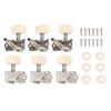 6PCS Guitar String Button Single Hole Steel Column Square Head Folk Instrument Tuning Pegs