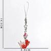 Aesthetic Gradient Goldfish Phone Charms With Shiny Star And Bead Decor Perfect For Phone Decoration Bag Pendant Girls Gift