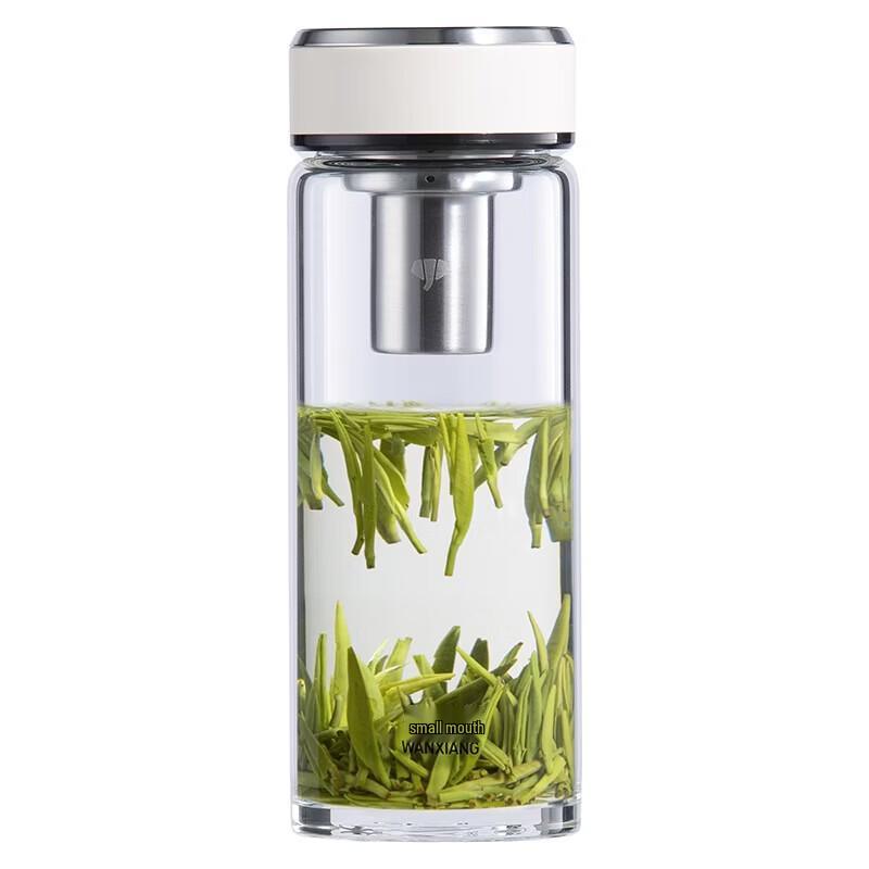 

WANXIANG U335R Portable High Borosilicate Glass Water Bottle with Tea Infuser
