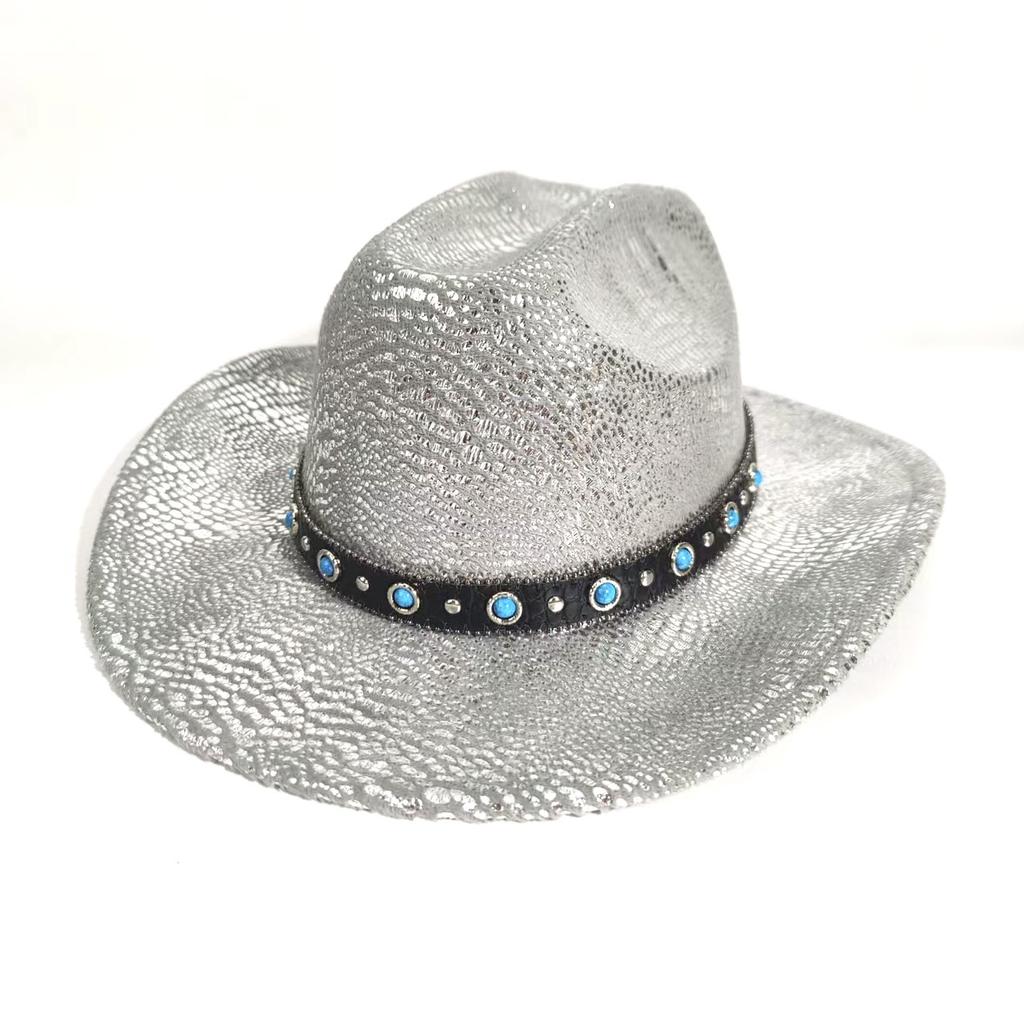 New American Style Top Hat Hot-Selling Western Cowboy Hat Retro Versatile Felt Hat Tibetan Men'S And Women'S Hats