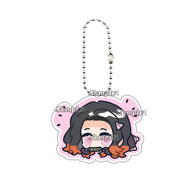 

Cartoon Q Version Agatsuma Zenitsu Tsuyuri Kanawo Kochou Peripheral Keychain Acrylic Pendant Car Jewelry Accessories Gifts Toys about 5cm