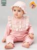 Velvet Bow Princess Jumpsuit: Long Sleeve Baby Romper for Autumn & Winter
