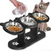 Katzennäpfe Erhöhter Napf Haustiernäpfe für Futter und Wasser Kätzchen Wohnungskatzen Katzennäpfe mit Ständer Katzenessplatz Napf