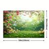 2D frisches grünes Gras Blumen Hintergrund Hochzeit Brautparty Fotografie Hintergrund