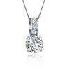 Bridal Jewelry Set Classic Cubic Zircon Crystal Pendant  Necklace Stud Earrings for Women Girls Gift