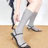 Solid Color Ice Silk Long Socks Lolita Mid-tube Stocking Fashionable Knee High Sock  Spring