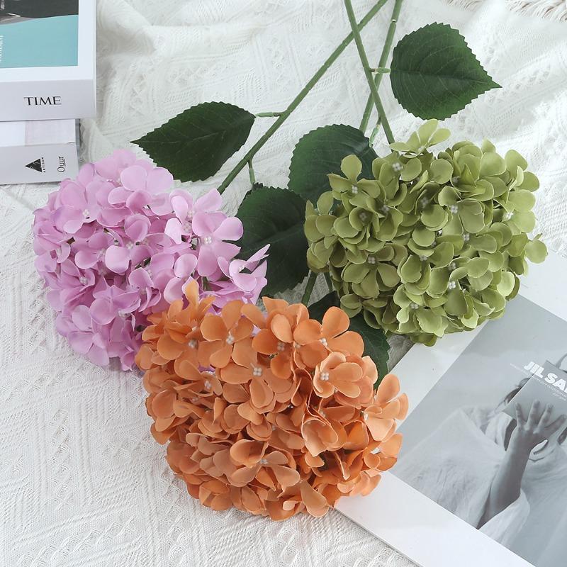 Artificial Flower, Large Hydrangea, High-end Touch, Moisturizing Hydrangea, Hotel, Artificial Wedding Floral Decoration, Artificial Flower