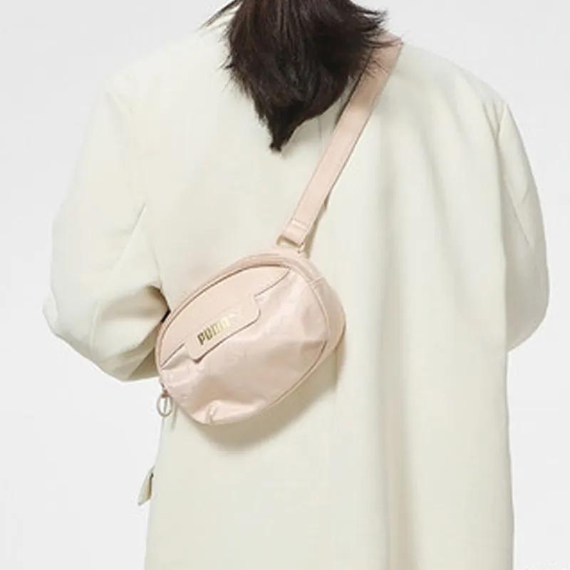 Puma Fabric Shoulder Bag Regular Women's Cream Pink Gold (Unisex) Crossbody Bags 078112 02