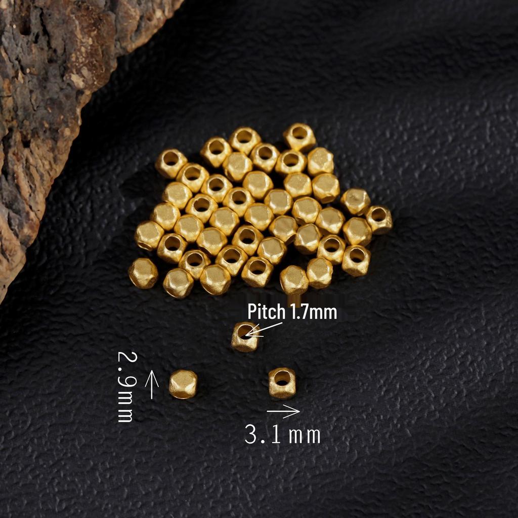 Argent Sterling S925 avec Perles Espacement Plaqué Or 24K pour Bijoux DIY