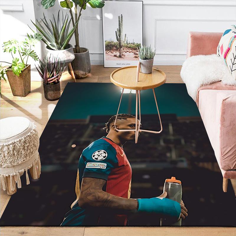 1pc Brazilian Football Legend Rug, Office Carpet Indoor Outdoor Entrance Doormat, Non-Slip Soft And Comfortable, Living Room. DT7070103