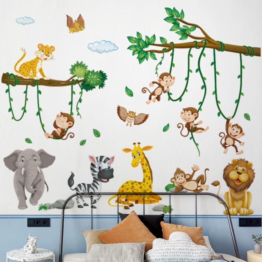 

Removable Animals Wall Stickers PVC Nursery Wall Decor Nursery Jungle Animals Wall Decals Bedroom