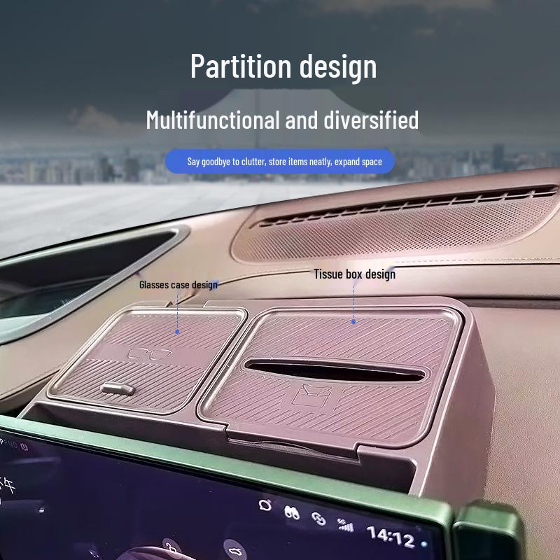 Universal Car Organizer: Screen Holder, Tissue Box, and Storage Tray for Xiaomi YU7
