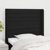 Headboard - Maison Exclusive - Black - Polyester Fabric - Adjustable Height