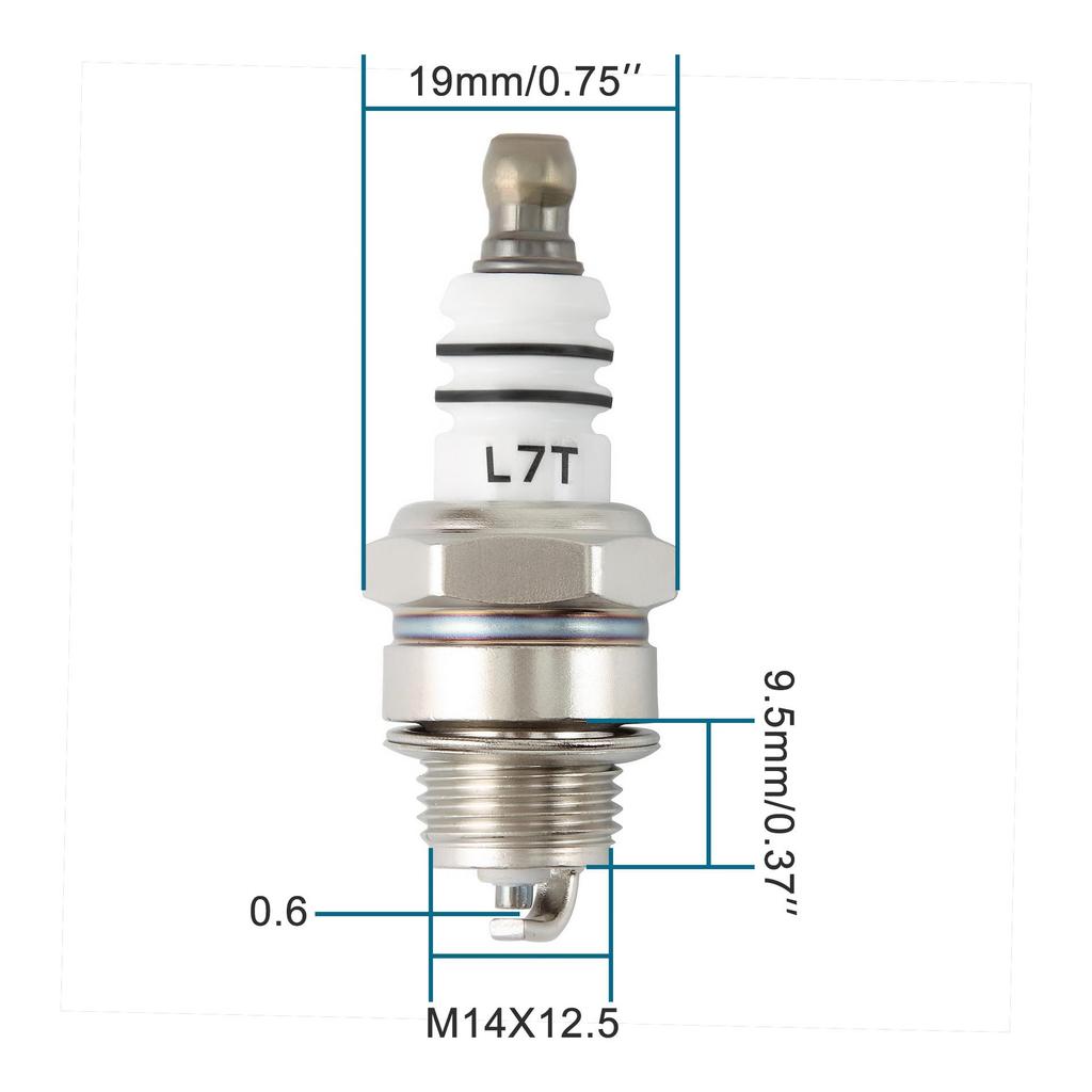 E6TC-F5TC-L7T-A7TC-D8TC Single-Pole Spark Plug for Motorcycles, ATVs, and Off-Road Vehicles