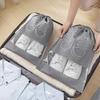 Borse Organizer Porta Scarpe Riutilizzabili in Tessuto Non Tessuto da Viaggio Portatili per Armadio con Tasca Impermeabile Borse Appese Trasparenti per Abbigliamento
