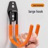Heavy-Duty Outdoor Metal Wall Hook for Hanging Pipes, Ladders, Cables, Helmets—Strong Load-Bearing Organizer
