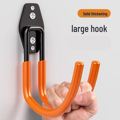 Heavy-Duty Outdoor Metal Wall Hook for Hanging Pipes, Ladders, Cables, Helmets—Strong Load-Bearing Organizer