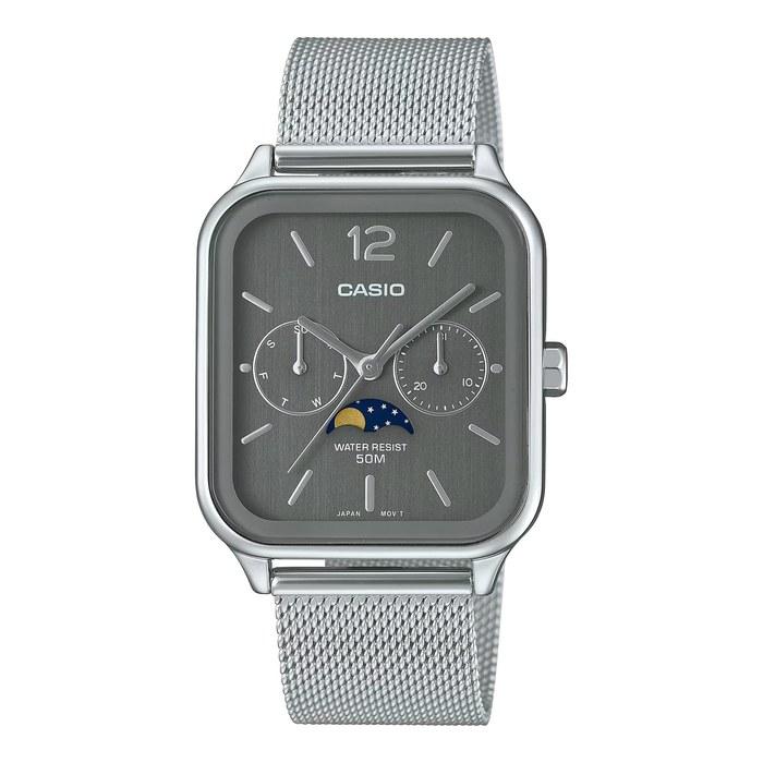 Casio Standard Moon Phase Analog Men s Watch MTP-M305M-8AV (Dark Gray)