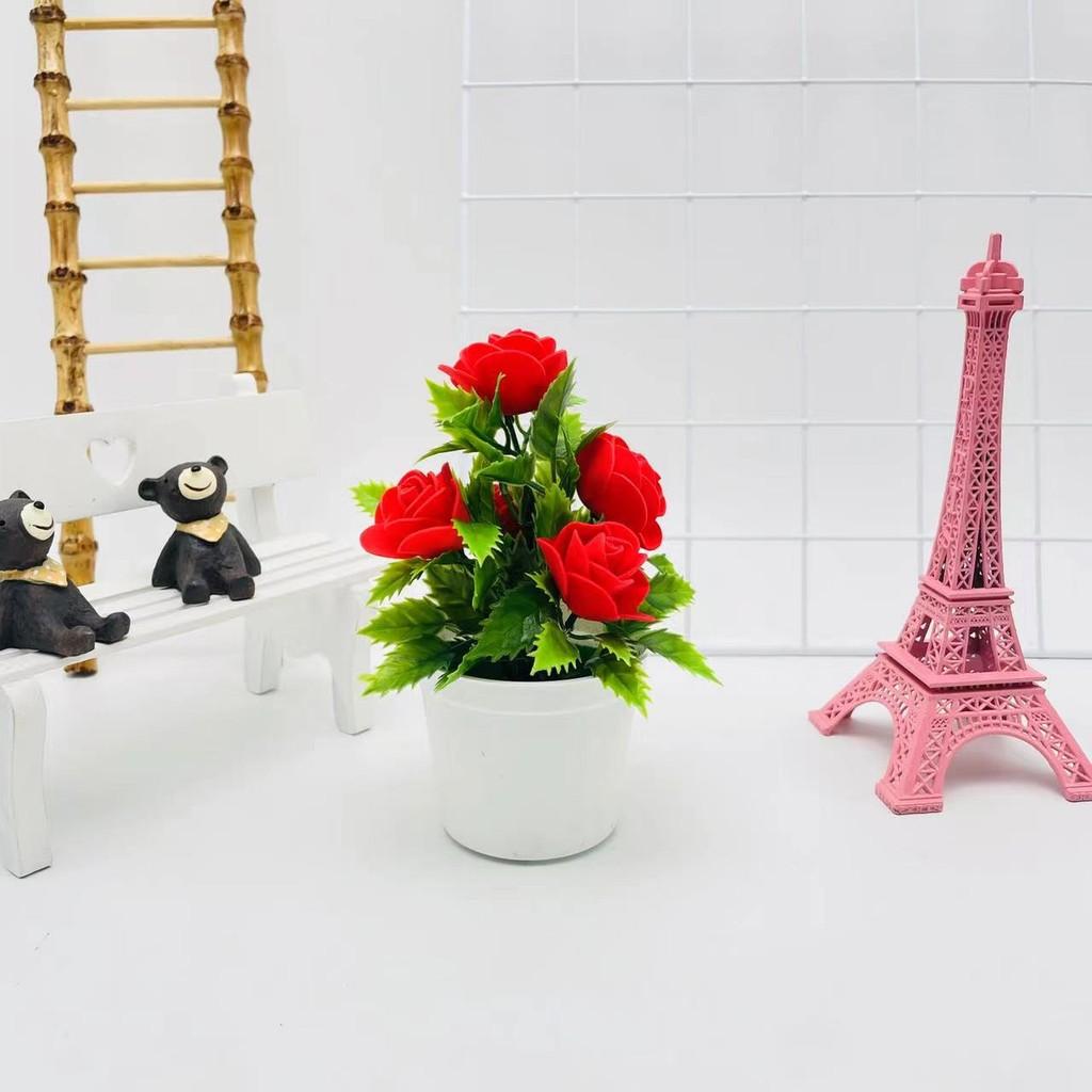 Artificial Rose Potted Plant For Wedding Photography And Home Decoration