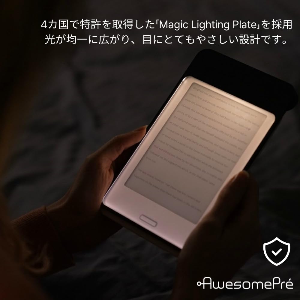 AwesomePré Buchlampe, LED Leselampe, USB Wiederaufladbar, Warmer oder Kühler Ton, Kabellos, Tragbar, Buchlampe (Warme LED)