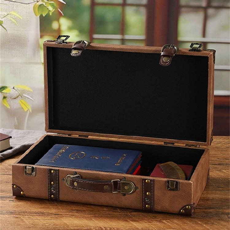 Elegante Vintage-Aufbewahrungstruhe Mit Holzverstärkung Und Ergonomischen Tragegriffen Moderner Klassischer Aufbewahrungskoffer
