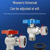 All-Copper Valve Manifold: Three-Way Union, Male/Female Thread Ball Valve for Underfloor Heating and Wall-Hung Boilers