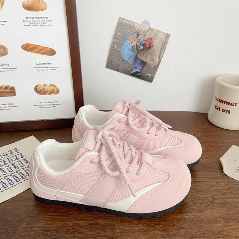 

2025 Summer New Women s Mesh Breathable A-Gan-Inspired Sneakers - Round Toe Chic Quirky Design White Casual Sports Shoes 39 рожевий