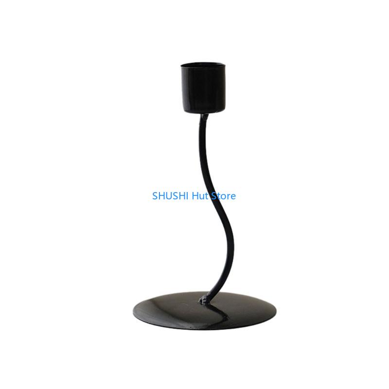 Nordic Styles Vintage Metal Iron Holder Decorative Stand Candlestick for Wedding Dining Table Centerpiece D57B