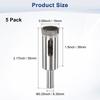 5pcs Diamond Hole Saw Drill Bit 3-18mm Glass Drill Bit for Ceramic/Marble/Granite Stone/Bottles/Tile Cutting [Silver Tone]