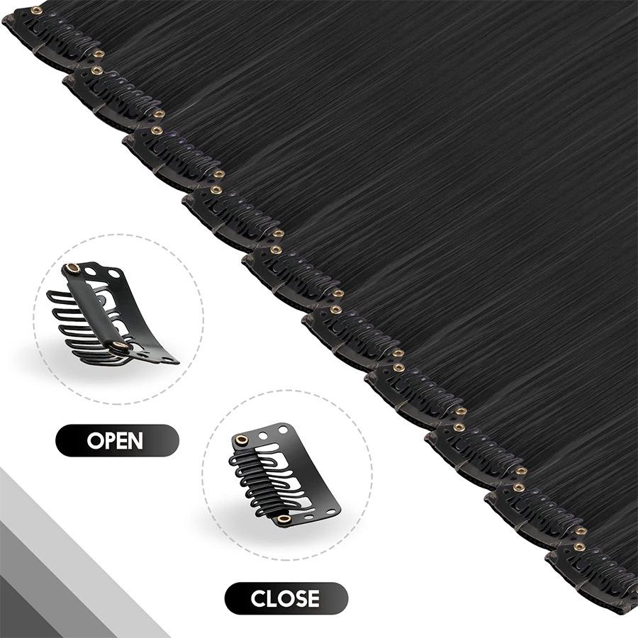 Colorful Invisible Clip-In Hair Extension: High-Temperature Silk for Highlighted Straight Hair