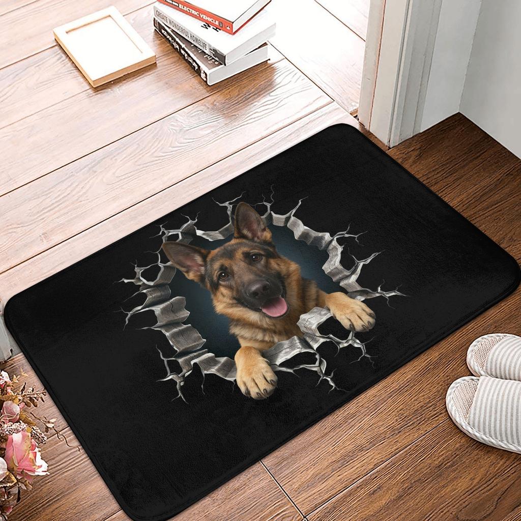 Retro-Fußmatte mit Dackelmotiv (40 x 60 cm) – Anti-Rutsch-Teppich für Bad, Küche und Wohnzimmer