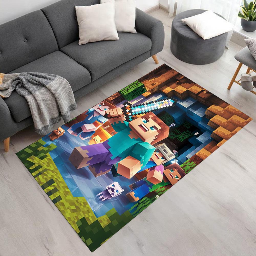 Minecraft Floor Mat Suitable for Decorate room Dormitory Balcony Hallway Anti-slip Rug Decorate Offices Wedding Party Gift