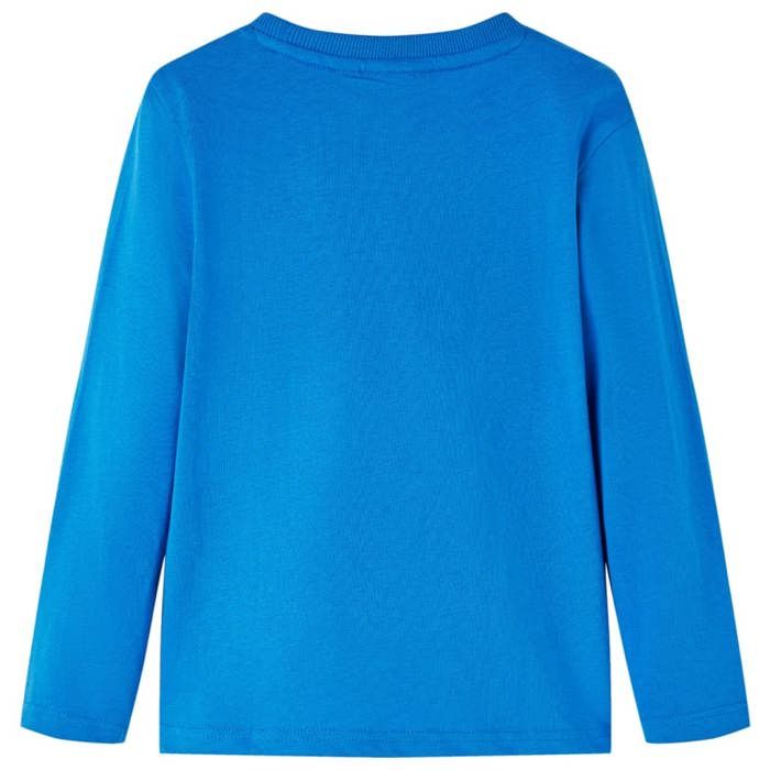 T-shirt enfants à manches longues bleu cobalt 92/104/116/128/140