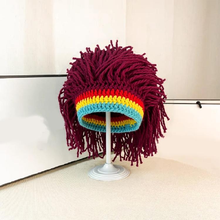 Cappello Caldo Copriorecchie Divertente Moda Capelli Intrecciati per Uomini Donne Inverno Pendolarismo Feste